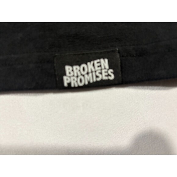 Broken Promises Welcome to Hell Graphic Print Long Sleeve T-Shirt Black Men XS - Picture 3 of 10